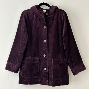 J Jill Purple Heritage Tumbled Corduroy Coat